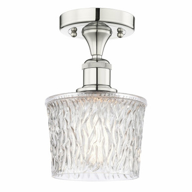 Niagra 1 Light 6.5 Inch Wide Semi Flush Mount by Innovations - 616-1F-PN-G402
