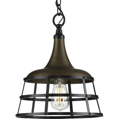 Bastille 1 Light Medium Pendant by Progress - P500236