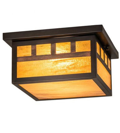 Hyde Park Triple Bar Mission 2 Light Flush Mount 7 x 20 In by Meyda Tiffany - 154036
