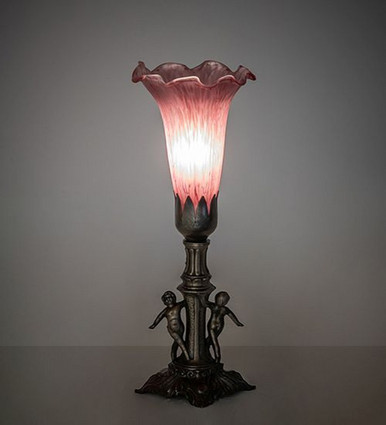 Pond Lily 1 Light Mini Lamp 11 In H and 3.5 In W by Meyda Tiffany 262937 - 262937