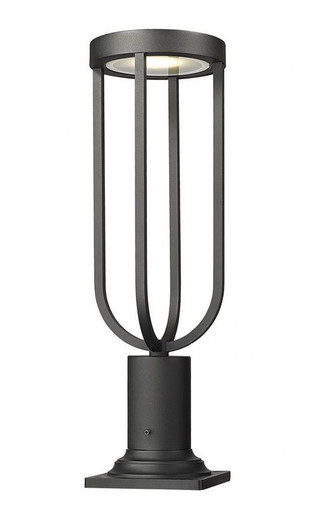 Leland 12W 1 LED Outdoor Pier Mount 22.75 x 7 Inches by Z-Lite - 5005PHM-533PM-BK-LED