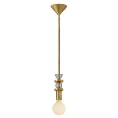 Prim 12W 1 LED Pendant 12.75 Inch Tall and 5.25 Inch Wide by Lark - 83067LCB