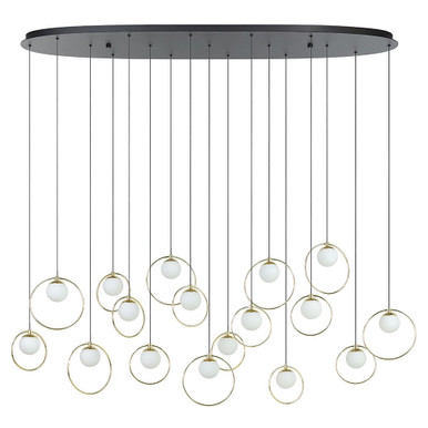 Portocolom 867W 17 LED Light Linear Pendant by Eglo - 206115A