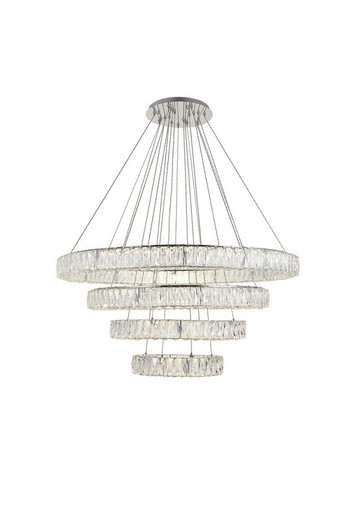 Monroe  LED Light Oversized 4 Tier Chandelier by Elegant - 3503G41