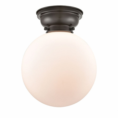 Beacon 1 Light Flush Mount 12.75 Inch Tall and 10 Inch Wide by Innovations - 623-1F-OB-G201-10