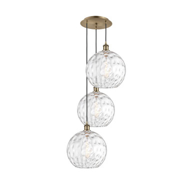 Athens Water Glass 3 Light Cord Hung Multi Pendant 41.25 by Innovations - 113B-3P-G1215-12