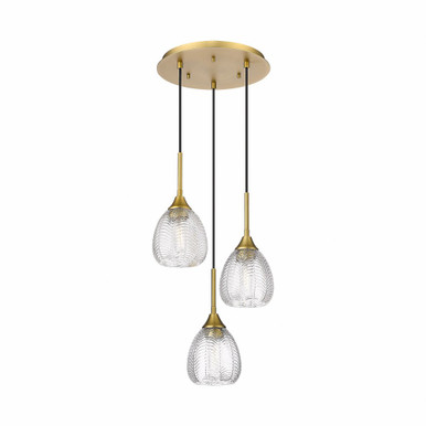 Berkshire 3 Light Cord Hung Pendant 22.5 Inch Tall by Innovations - 323-3P-G323-6