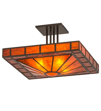 Mission Prime 4 Light Square Semi Flush Mount 16 x 33.5 Inch by Meyda - 187316