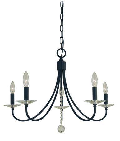 Ashley 5 Light Medium Chandelier by Framburg - L1165 MBLACK