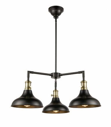 Metro 3 Light Large Chandelier by Innovations - 443SW-3CR-BAB-M15BK