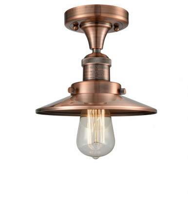 Franklin Restoration 1 Light 7 Inch Wide Semi Flush Mount by Innovations - 1CH-AC-M3