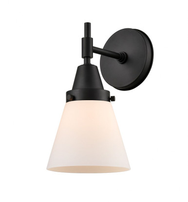 Cone 1 Light Wall Sconce 11 Inch Tall and 6.25 Inch Wide by Innovations - 447-1W-BK-G61