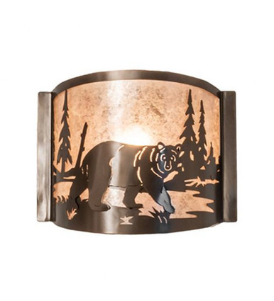 Bear at Lake 1 Light Wall Sconce 9.5 x 12 In by Meyda Tiffany - 243423