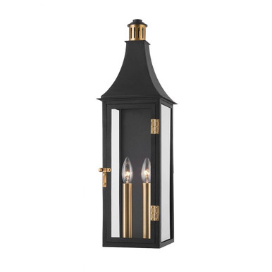 Wes 2 Light Wall Sconce by Troy - B7824-PBR/TBK