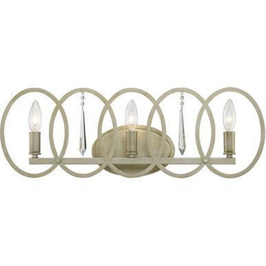 Hutton 3 Light Bath Vanity 8.5 Inch X 24.5 Inch Wide by Designers Fountain - 94403-SG