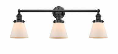 Cone 3 Light Bath Vanity 11 Inch Tall and 30 Inch Wide by Innovations - 205-OB-G61