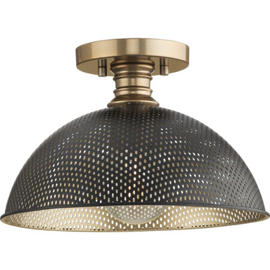 Colter 1 Light Flush Mount 8 Inch Tall and 12.38 Inch Wide by Progress - A350006-177