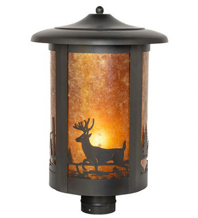 Fulton Deer Creek 1 Light Outdoor Post Mount 18.5 x 12 In by Meyda Tiffany - 137621