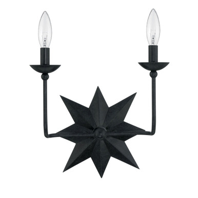 Astro 2 Light Wall Mount 15.25 x 13 Inches by Crystorama - 9232-BK
