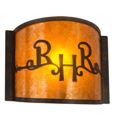 Ridin Hy Personalized 1 Light Wall Sconce 9.5 x 12 Inches by Meyda Tiffany - 213987