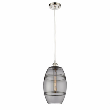 Vaz 1 Light Small Cord Hung Pendant Pendant 9.88 Inch Tall by Innovations - 516-1P-G557-8