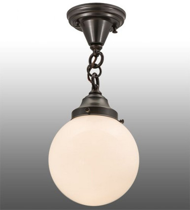 Revival Schoolhouse 1 Light 17 Inch Tall Flush Mount by Meyda Tiffany - 165492