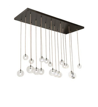 Alva Orb 36W 18 LED Cascading Chandelier 14 x 36 Inch Wide by Meyda Tiffany - 235553