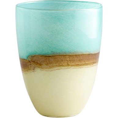 Turquoise Earth 9.25 Inch Medium Decorative Vase by Cyan - 05873