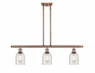 Caledonia 3 Light Stem Hung Island 9.5 Inch and 36 Inch Wide by Innovations - 516-3I-AC-G259