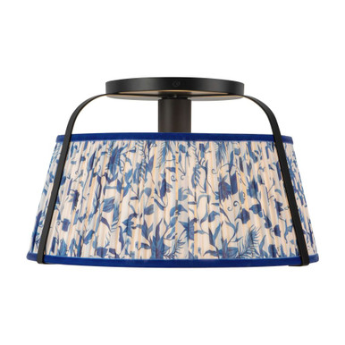 Scout 1 Light Semi Flush Mount 8 Inch Tall and 13.25 Inch Wide by Alora - SF675213