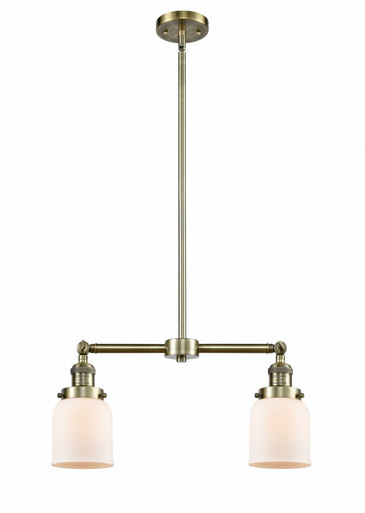 Bell 2 Light Stem Adjustable Island 10 Inch and 21 Inch Wide by Innovations - 209-AB-G51