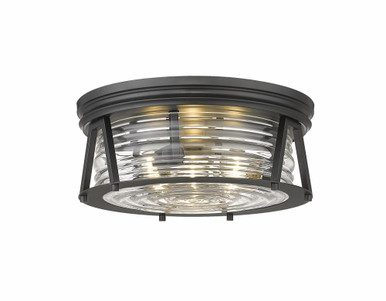 Cape Harbor 3 Light Flush Mount 6.5 x 16 Inch by Z-Lite - 491F3-MB