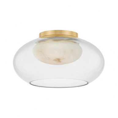 Moore 10W 1 LED Flush Mount 6.5 Inch Tall and 12 Inch Wide by Hudson Valley - 9013-AGB