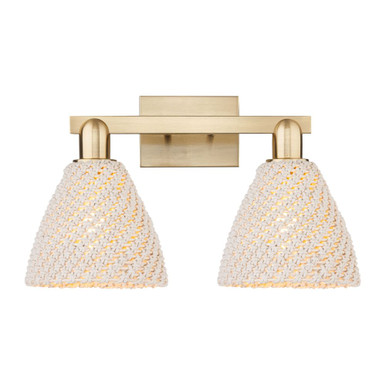 Bristol Natural 2 Light Bath Vanity 11.25 and 18.5 Inch Wide by Innovations - 716-2W-CB-NBD-75-NAT
