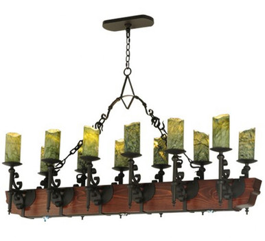 Tudor Jadestone 12 Light Chandelier 37 x 19 Inch by Meyda Tiffany - 127486