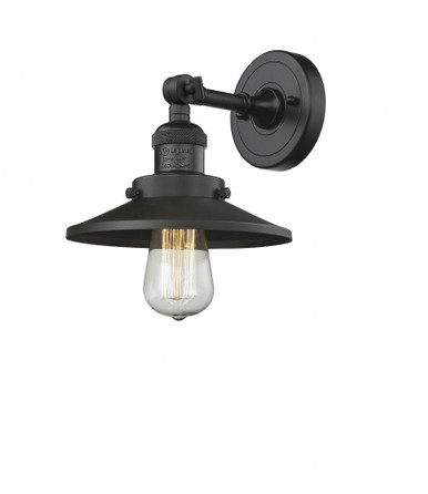 Franklin Restoration 1 Light Railroad Wall Sconce by Innovations - 203-BK-M6