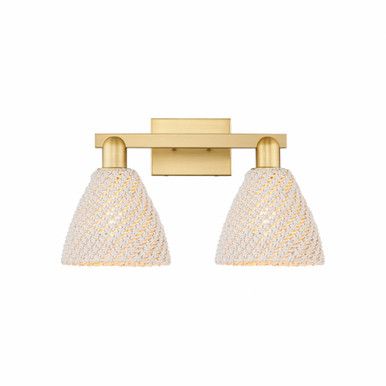 Natural Ballston Dome 2 Light Bath Vanity 16 Inch Wide by Innovations - 716-2W-NBD-75