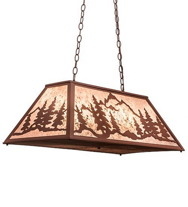 Mountain Range 6 Light Oblong Pendant 18 x 17 Inches by Meyda Tiffany - 155300