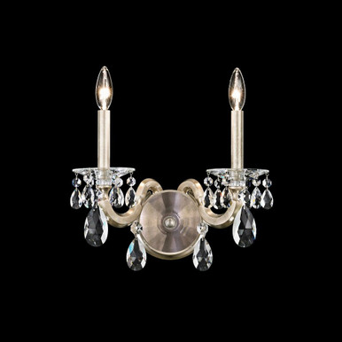 San Marco 2 Light Crystal Wall Sconce by Schonbek - S8602N