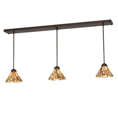 Delta Jadestone 3 Light Oblong Pendant 24.5 x 8 Inches by Meyda Tiffany - 216843