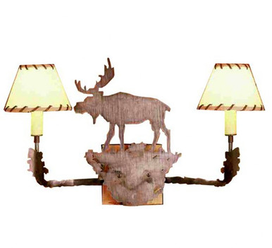 Moose 2 Light Wall Sconce 14 x 22 Inches by Meyda Tiffany - 50615