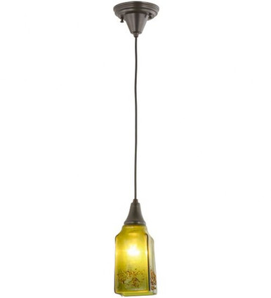 Metro Fusion Distressed 1 Light Square Mini Pendant by Meyda - 161129