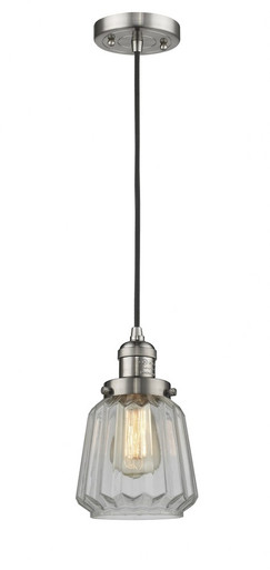 Chatham 1 Light Cord hung Mini Pendant 11.13 and 7 Inch Wide by Innovations - 201C-SN-G142