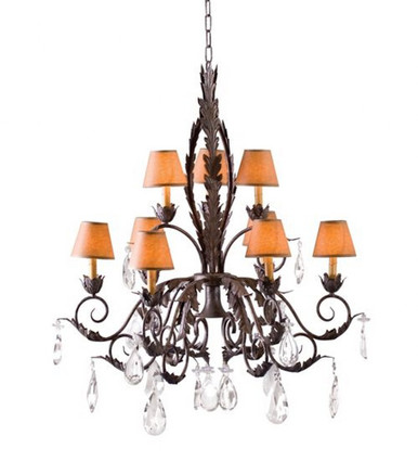 Country French 9 Light 2 Tier Chandelier 40 x 36 Inch Wide by Meyda Tiffany - 119077
