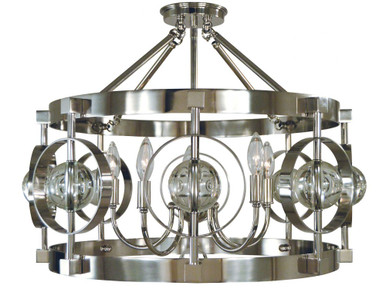 Ephemeris 5 Light 22 Inch Wide Semi Flush Mount by Framburg - 5030 PN