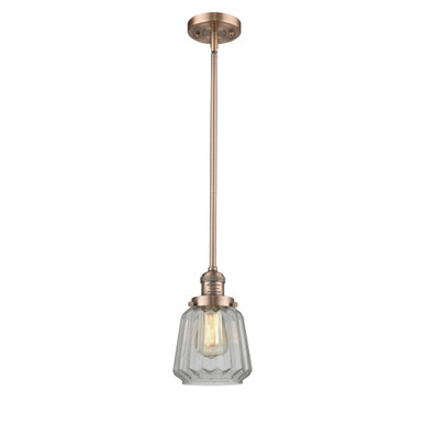 Chatham 100W 1 LED Stem Hung Mini Pendant 8 and 7 Inch Wide by Innovations - 201S-AC-G142-LED
