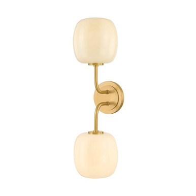 Lisette 2 Light Bath Vanity 20.5 Inch Tall and 6 Inch Wide by Mitzi - H1092102-AGB