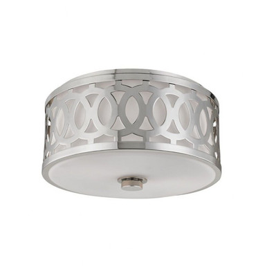 Genesee 2 Light Flush Mount 7 x 13.5 Inch by Hudson Valley - 4314-PN