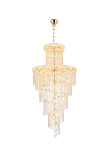 Spiral 41 Light Oversized Chandelier by Elegant - V1800R48