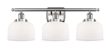 Bell 3 Light Bath Vanity 11 Inch Tall and 28 Inch Wide by Innovations - 916-3W-SN-G71